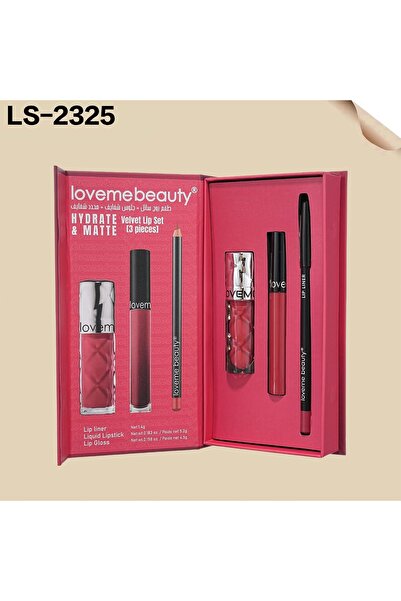 LOVEME BEAUTY The complete lip makeup set includes a lip liner, matte lipstic...