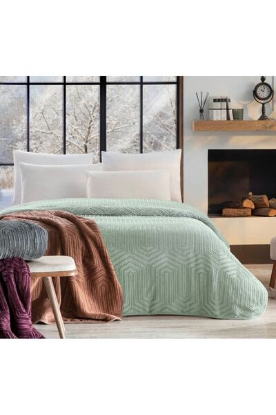 VELLON HOME 220 X 240 ÇİFT KİŞİLİK BATTANİYE SU YEŞİLİ