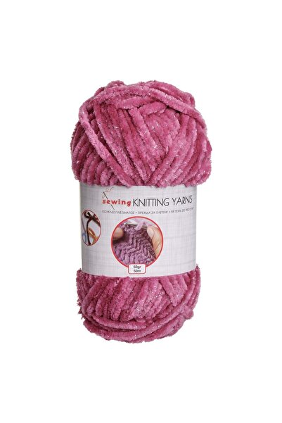 OEM Fir de Tricotat Magenta cu Fir Argintiu 50g