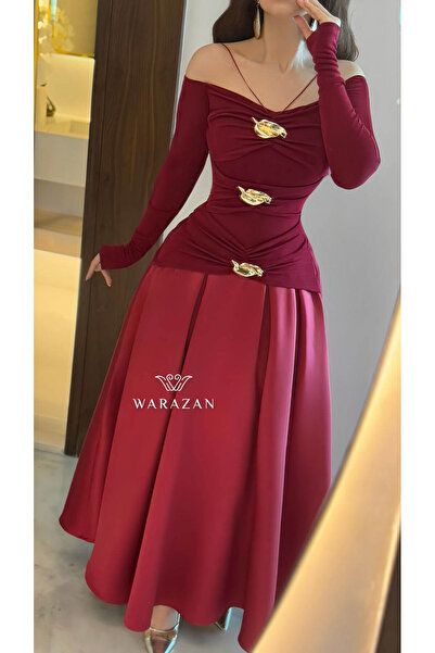 Warazan Elegant and soft dress with long sleeves