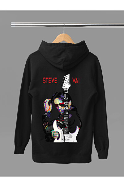 MAGORS سترة روك قطنية مطبوعة بأكمام طويلة من ستيف فاي مبطن بالصوف بثلاث خيوط ...