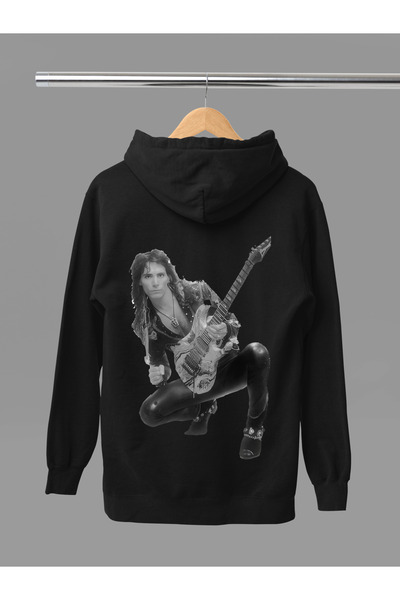 MAGORS سترة روك قطنية مطبوعة بأكمام طويلة من ستيف فاي مبطن بالصوف بثلاث خيوط ...