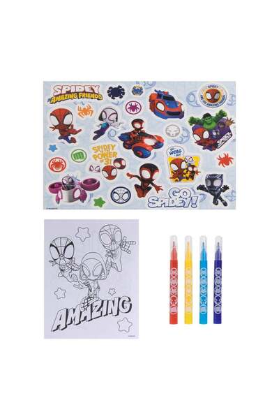 OEM Spidy Coloring Set with Stickers & Markers - 20 Sheets