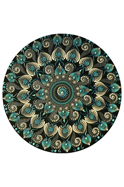 Renkli Desen5 Metal Mandala Rüzgar Gülü