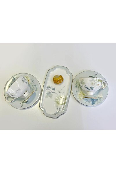 Mikasa Moor VOL DE FLEURS 6 KİŞİLİK SUNUM TABAKLI TÜRK KAHVESİ FİNCANI-15 PARÇA