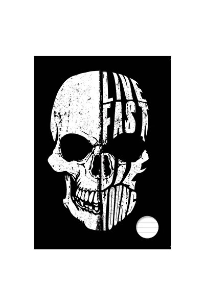 OEM Caiet Studentesc A4 Dictando Coperta Neagra Craniu - 100File