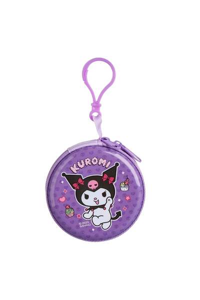OEM Purple Kuromi Metal Wallet with Keychain for Kids Ø7.5x3cm