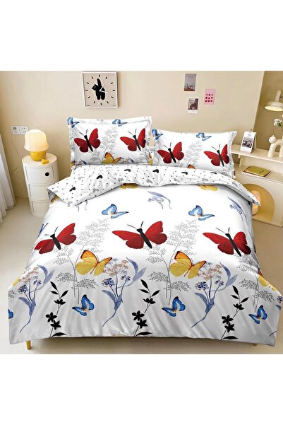 OEM 4-piece bed linen with elastic, Super Design Pucioasa, butterfly pattern,...