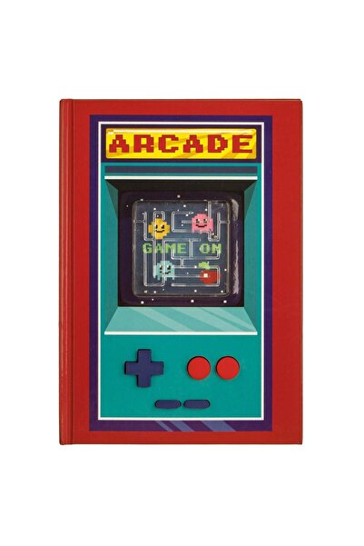 OEM A5 Fancy Red Notebook with 3D Arcade Game - 80 Sheets