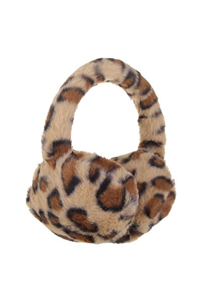 OEM Aparatori Urechi Bej cu Model Leopard din Blana Artificiala pentru Femei