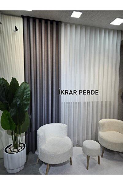 ikrarperde Gramajlı Çelik Tül Perde S Pile 1x3 Sık Pile