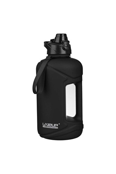 OEM Black Plastic Sports Water Bottle with Handle & Spout - 2.2L
