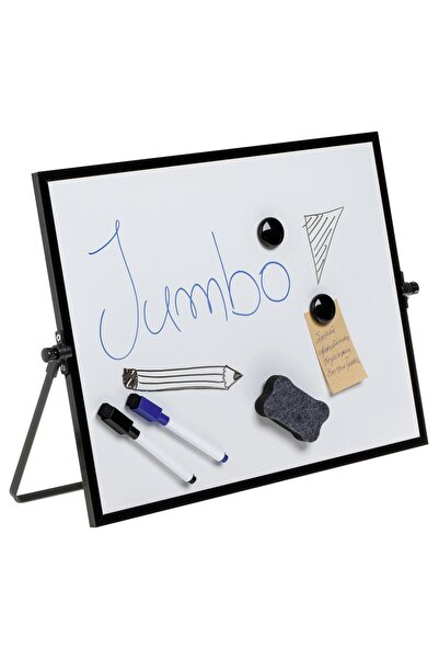 OEM Tabla Magnetica Dubla Alba cu Baza & Accesorii 40x30.5cm