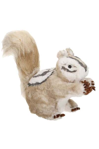 OEM Διακοσμητικό Χριστουγεννιάτικο Φιγούρα Σκίουρος με Κώνους & Χνουδωτή Ουρά...