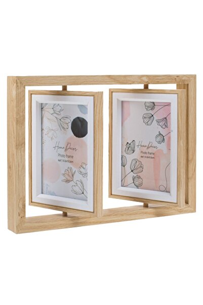 OEM Double Photo Frame with Rotating Frame 10x15.2cm