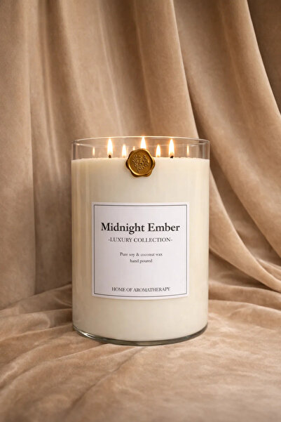 HOME OF AROMATHERAPY XXL Lumânare Parfumată din Ceară de Soia & COCOS, MIDNIG...