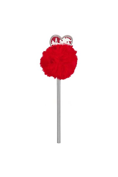 OEM Red Pencil with Pompom and Heart with Confetti 23cm