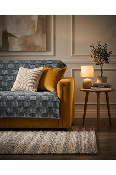 miar home perde tekstil 100% Cotton Sofa Cover – Protective Cover That Covers...