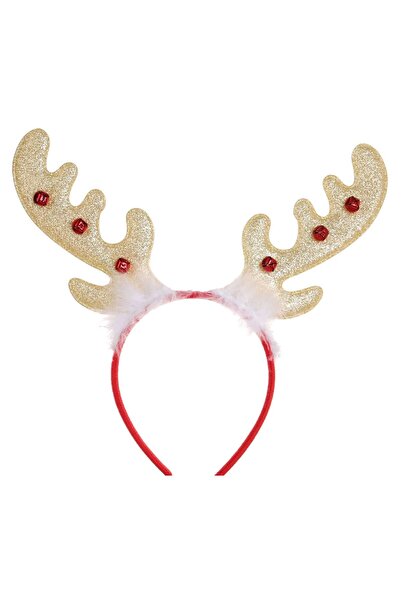 OEM Coronita Par de Craciun cu Cornite de Ren Puf Clopote & Glitter Sampaniu ...