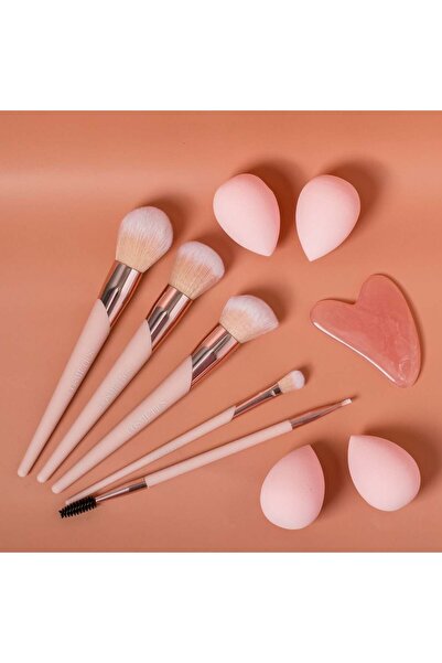 OEM Care & Makeup Set with Gua Sha Sponge Brushes - 10pcs