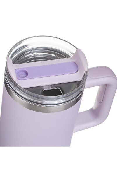 OEM Pahar Termos Lila din Otel Inoxidabil cu Maner 900ml