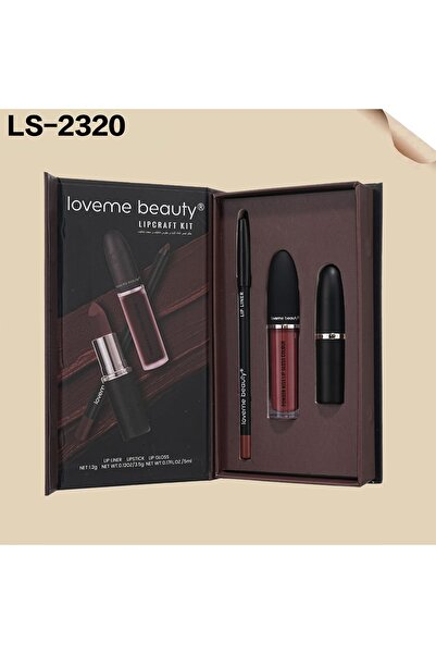 LOVEME BEAUTY The complete lip makeup set includes a lip liner, matte lipstic...