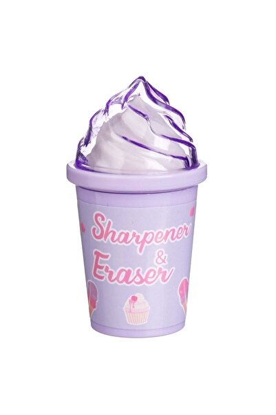 OEM Fancy 3D Ice Cream Cone Eraser Lilac Ø4.5x7.5cm - 1pc