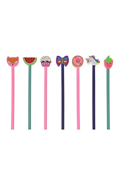 OEM Set Creioane Fancy cu Radiere Figurine & Modele Diverse - 7buc