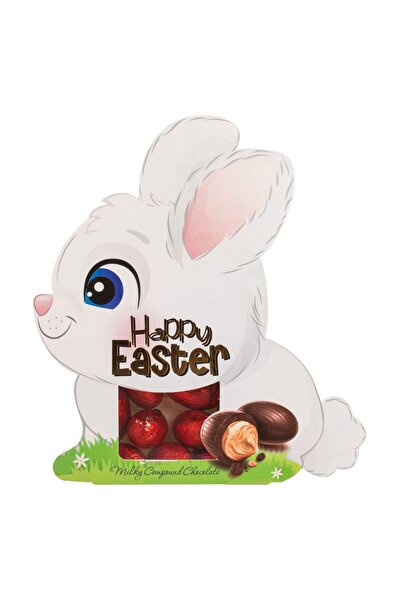 OEM Cocoa and Milk Eggs Filled with Hazelnut Cream in Bunny Packaging 120g