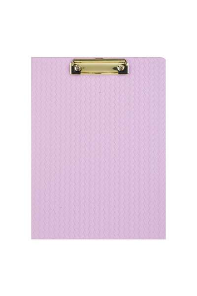 OEM A4 Lilac PU Clipboard with Pattern & Block - 30Files