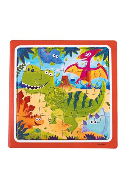 OEM Mini Puzzle with Dinosaur Pattern (16 Pieces) 15x15cm