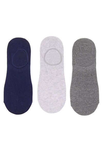 OEM Sosete Invizibile Gri Bleu Albe pentru Barbati - 3 perechi 44-46