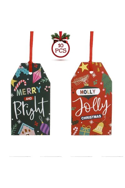 OEM Etichete Cadouri de Craciun 2 Modele 5x9cm - 10buc
