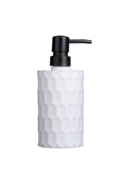 OEM White Plastic Dispenser with Cellular Pattern for Liquid Soap 410ml