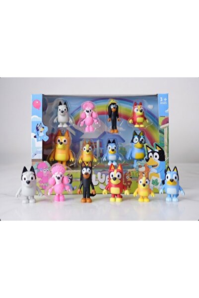 EGOMONİİ Bluey Ve Ailesi Karakter Figür Oyuncakları Bluey Bingo Oyuncak