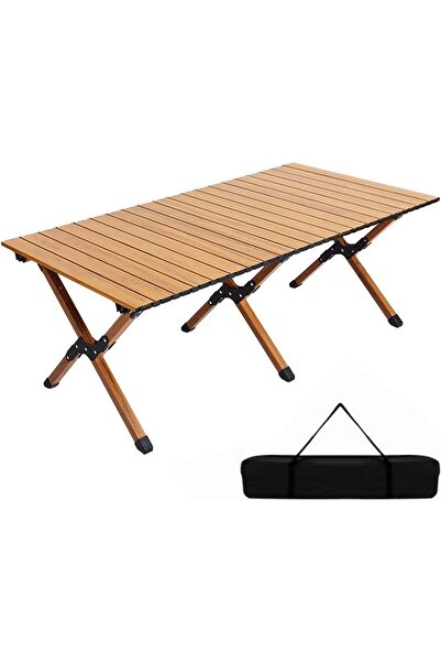 Türkiye Outdoor Foldable Camping Table 120×60×45 CM Strong Metal Slat Panel, ...