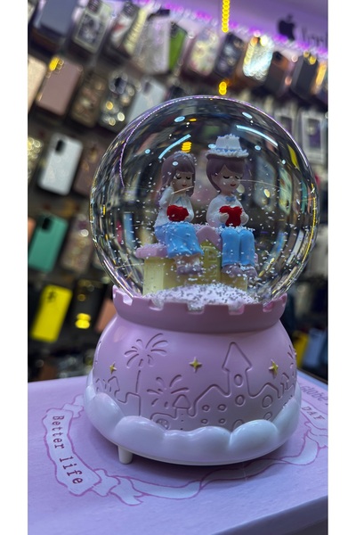 KAR KÜRESİ En Büyük Boy Otomatik Kar Püskütmeli RGB Işıklı Müzikli