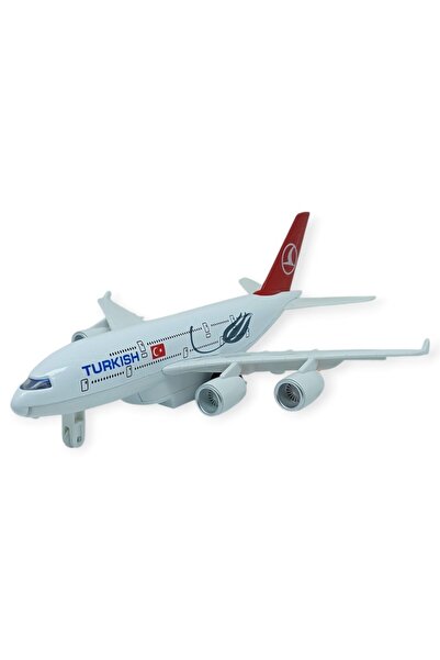 BilfolD Çek Bırak Metal Yolcu Uçağı - 21 cm - Büyük Boy