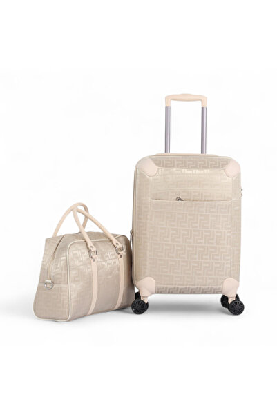 UNIWALKER Classic leather-covered travel bag - shatterproof - 20-inch suitcas...