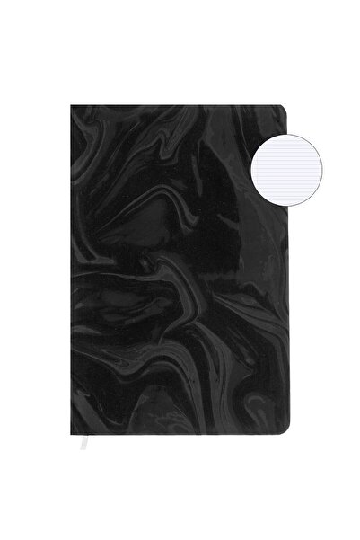 OEM A5 Black Soft Notebook with Pattern - 80 Sheets