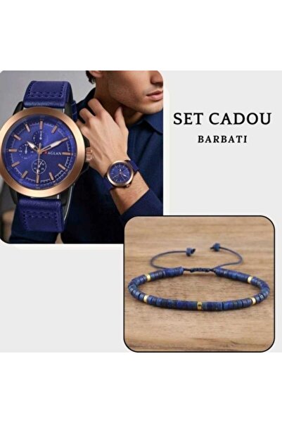 OutfitModa Men's gift set, with blue watch and lapis bracelet