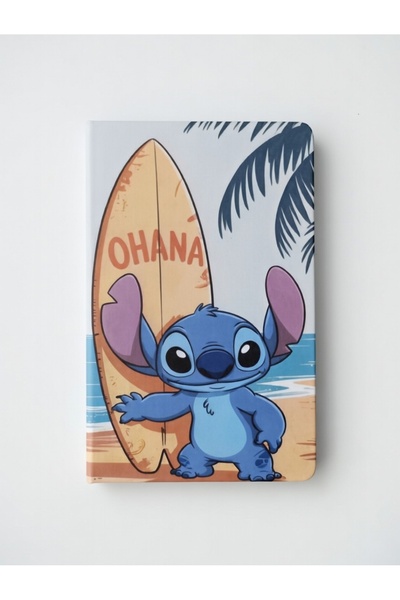 VUUKU Stitch Tasarımlı Ohana Temalı Çizgili Ajanda - Hediyelik Tasarım Günlük