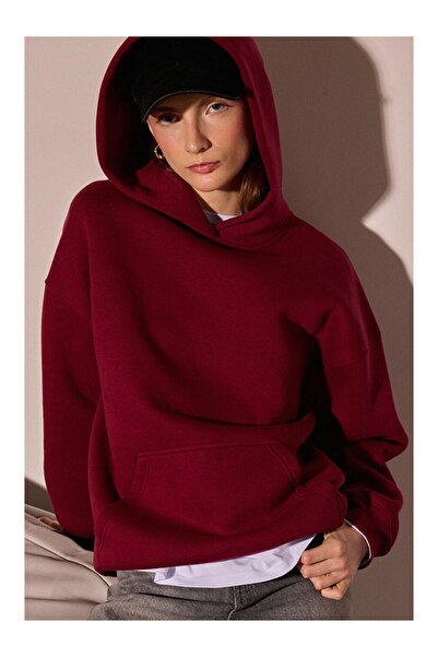 ZEMLİYA -kadin 3 İplik Oversize sade Sweatshirt – Sokak Modası Rahat Kesim