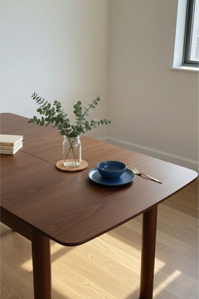Woodenbend Elena Ceviz Rengi Ahşap Açılır Mutfak Masa Takımı 80x120 cm – Bench + 2 Döşeme Sandalyeli Masa Takımı