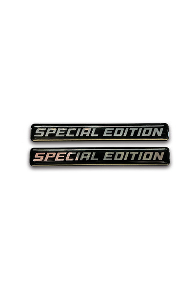 Redline Grafik Special Edition Gümüş Siyah 3D Kabartmalı Sticker 2 Adet Redli...