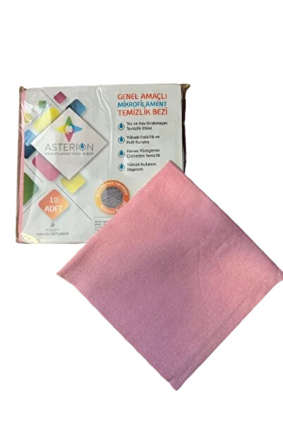 ASTERION Mikrofilament Pembe Temizlik Bezi 40x40 cm 10'lu