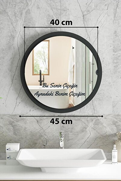 Hellove Ayna İçin Sticker Bu Senin Çiçeğin Aynadaki Benim Çiçeğim Yazısı Cam İçin Sticker Yazı