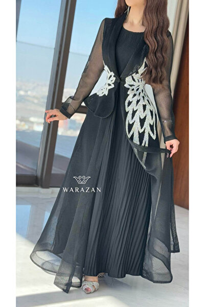 Warazan Elegant two-piece dress with embroidery