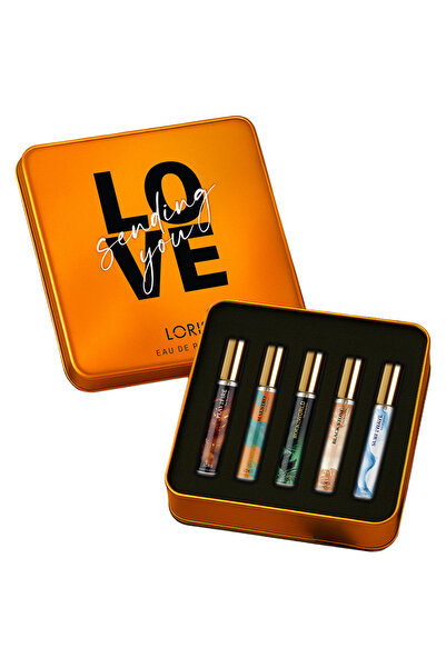 Loris Sevgililer Günü 5li Erkek Parfüm Seti – Turuncu