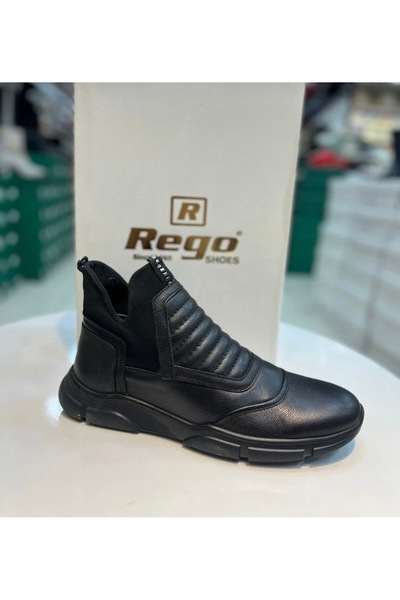 Alphus Μαύρες δερμάτινες ανδρικές μπότες